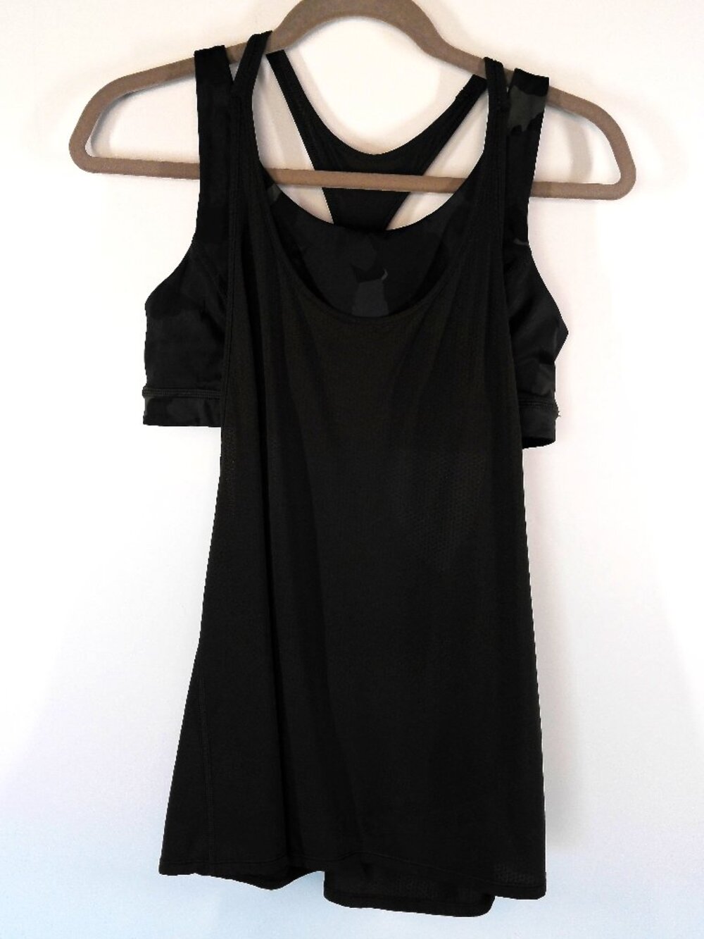 Lululemon Daya Knit Tank Size 10 Camo Green & Black Racerback